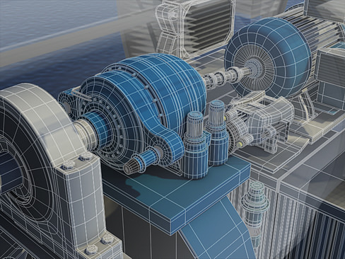 Wind Turbine Offshore 3D model_19