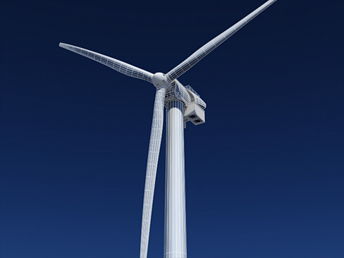 Wind Turbine Offshore 3D model_14