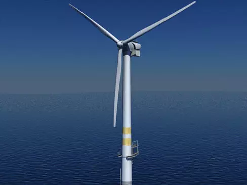 Wind Turbine Offshore 3D model_0