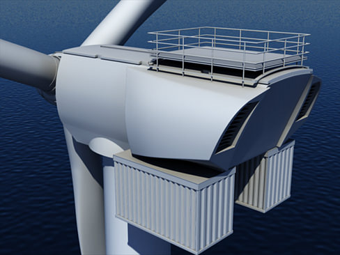 Wind Turbine Offshore 3D model_3