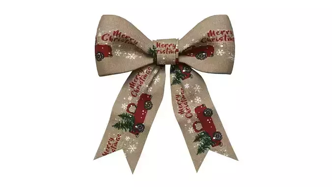 Christmas Bow Ribbon 26 Low-poly 3D model