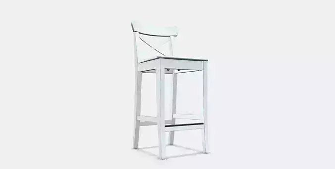 INGOLF Bar stool with backrest