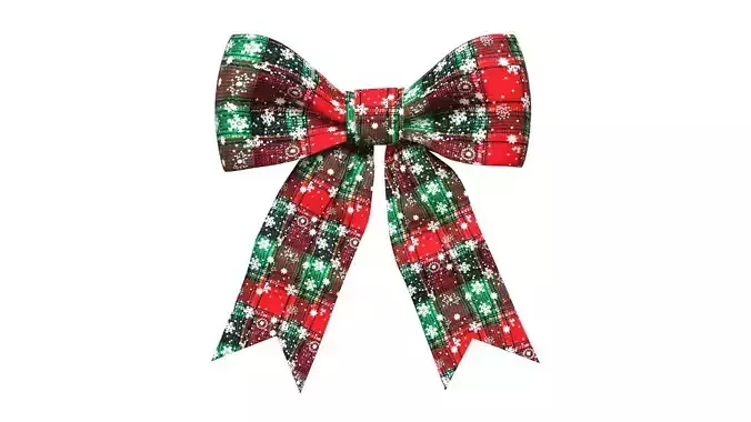 Christmas Bow Ribbon 29 Low-poly 3D model