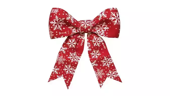 Christmas Bow Ribbon 30 Low-poly 3D model