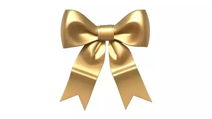 Christmas Bow Ribbon 34 Low-poly 3D model