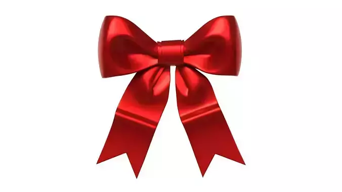 Christmas Bow Ribbon 35 Low-poly 3D model