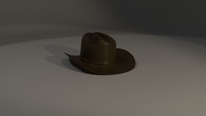 Leather Cowboy Hat Low-poly 3D model