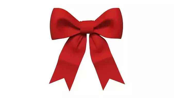 Christmas Bow Ribbon 36 Low-poly 3D model