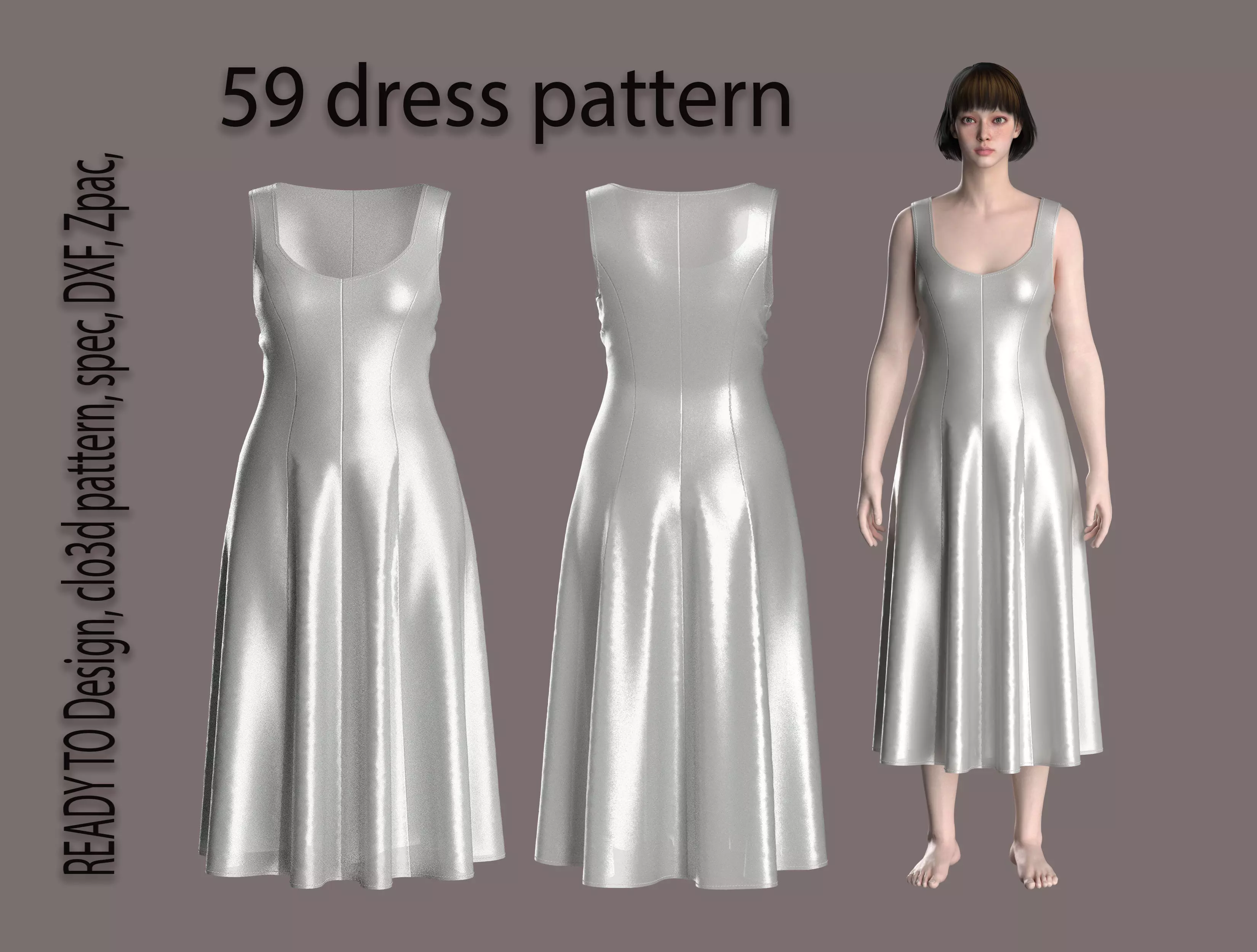 59 dress pattern 3D print model_0