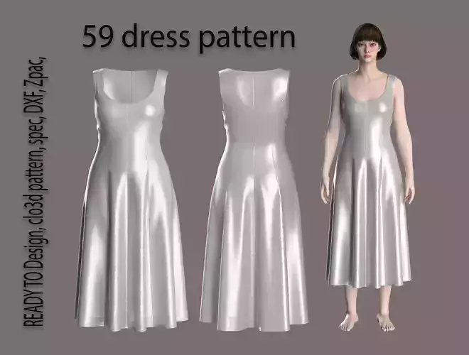 59 dress pattern 3D print model