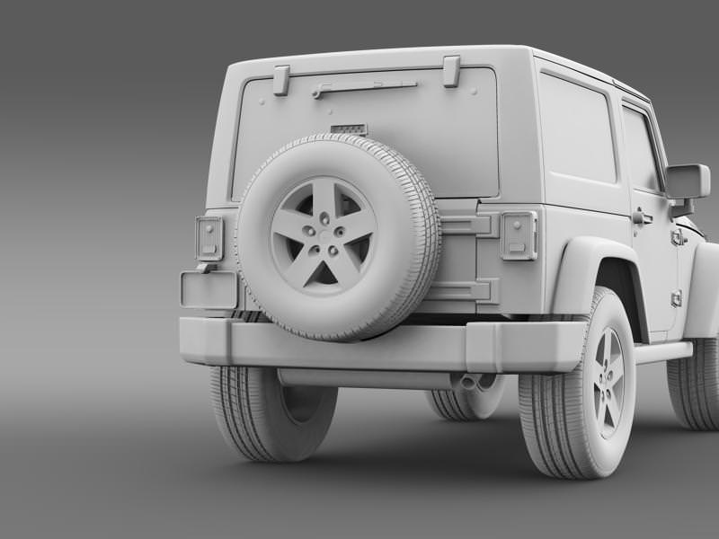 Jeep Wrangler Rubicon 2007 3D model_15