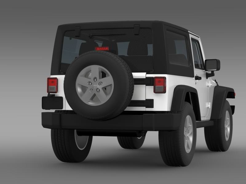 Jeep Wrangler Rubicon 2007 3D model_8