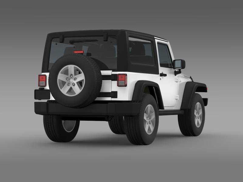 Jeep Wrangler Rubicon 2007 3D model_9