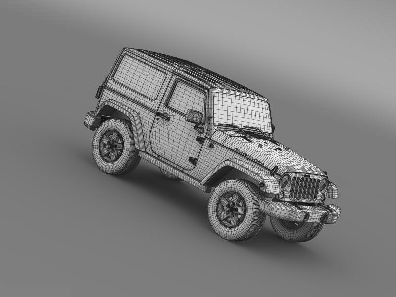 Jeep Wrangler Rubicon 2007 3D model_20