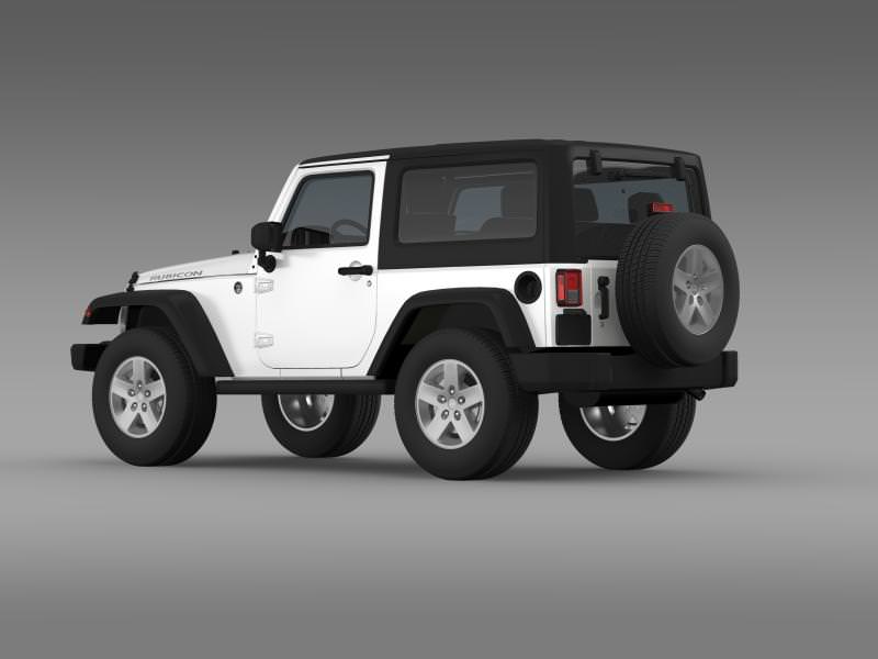 Jeep Wrangler Rubicon 2007 3D model_6