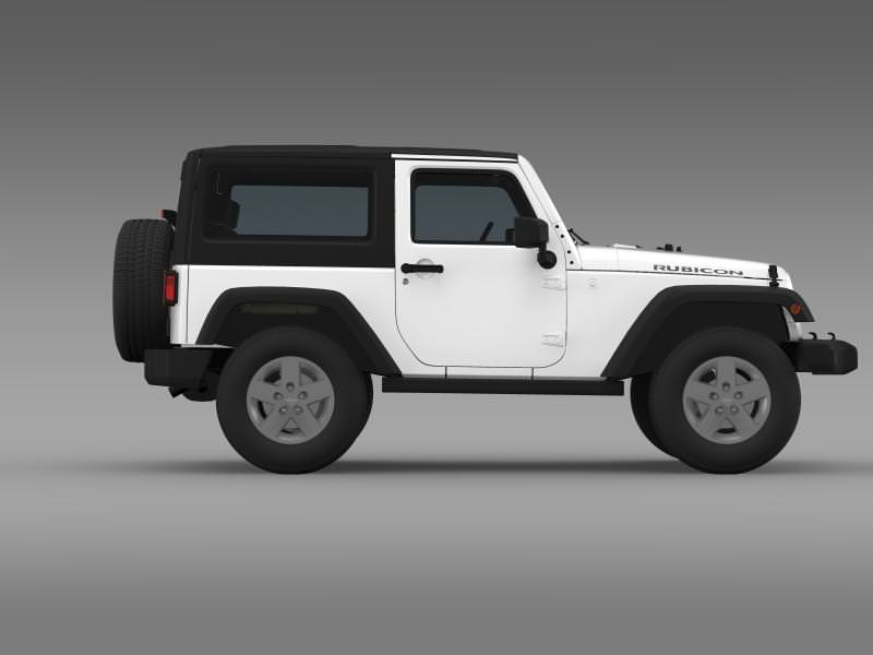 Jeep Wrangler Rubicon 2007 3D model_11