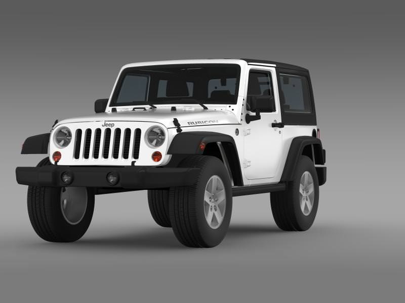 Jeep Wrangler Rubicon 2007 3D model_3