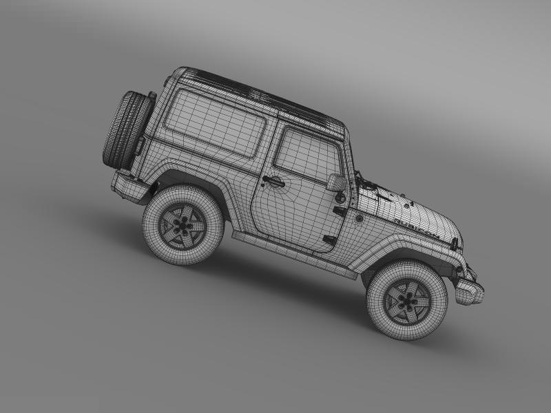 Jeep Wrangler Rubicon 2007 3D model_19