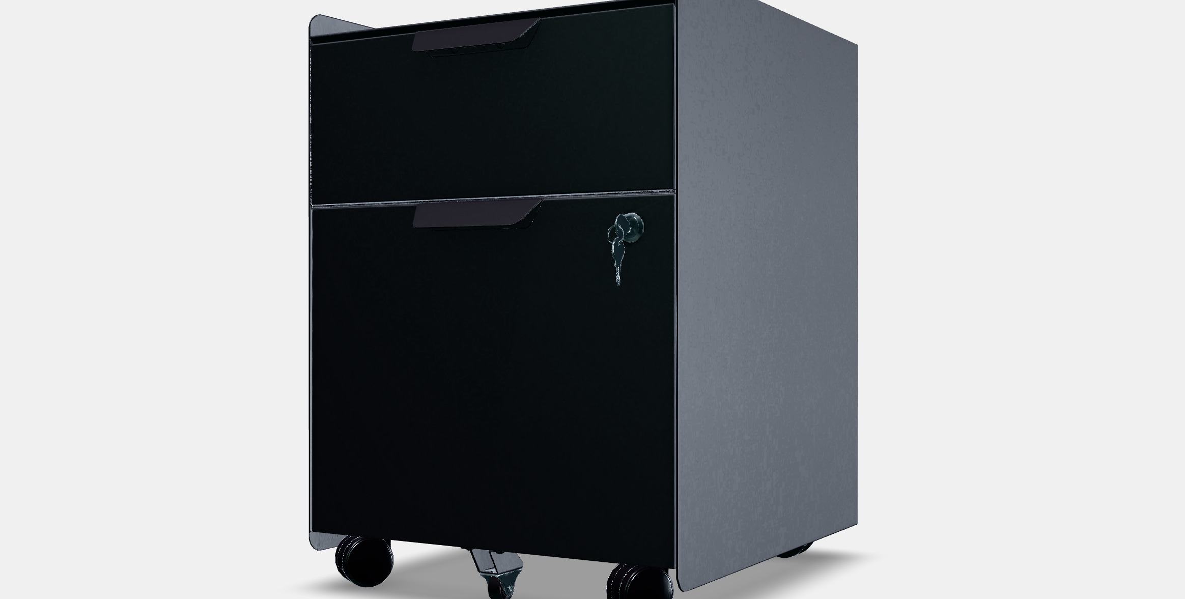 TROTTEN Drawer unit w 2 drawers on casters Low-poly 3D model_13