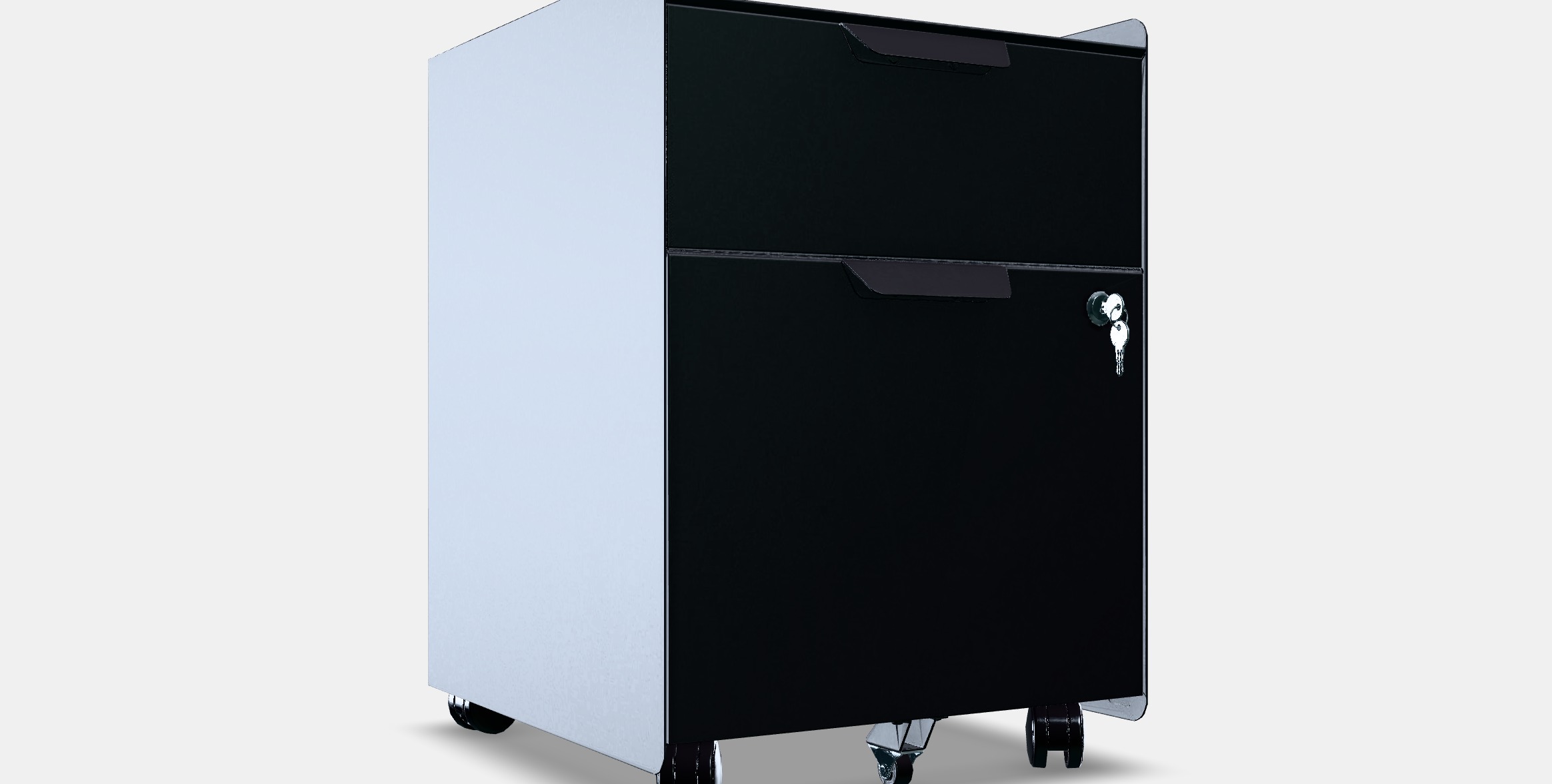 TROTTEN Drawer unit w 2 drawers on casters Low-poly 3D model_9