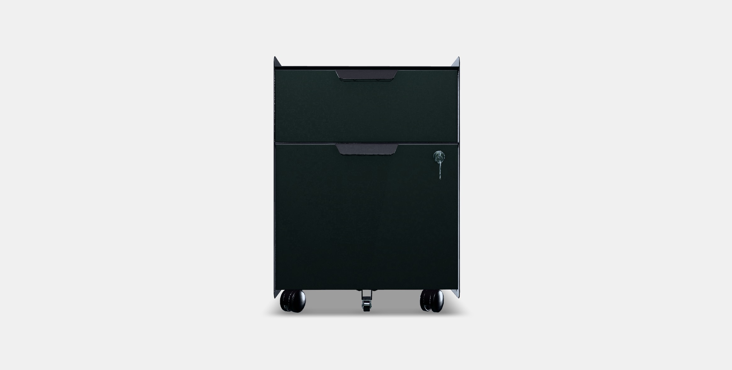 TROTTEN Drawer unit w 2 drawers on casters Low-poly 3D model_10