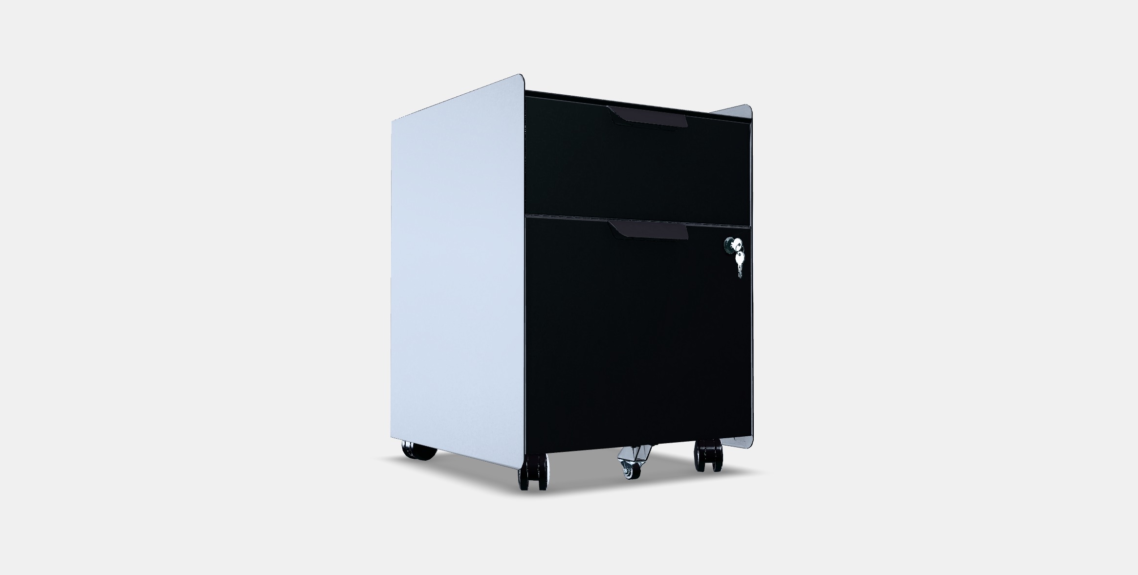 TROTTEN Drawer unit w 2 drawers on casters Low-poly 3D model_3