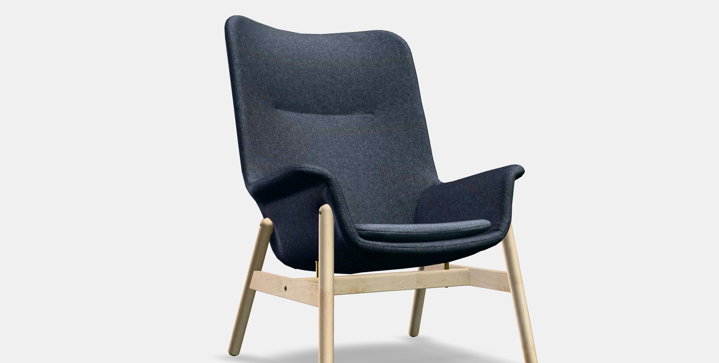 VEDBO High back armchair Low-poly 3D model_8