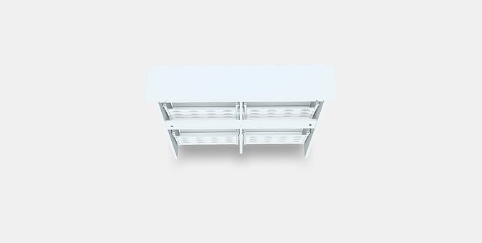 HEMNES Shoe cabinet with 4 compartments Low-poly 3D model
