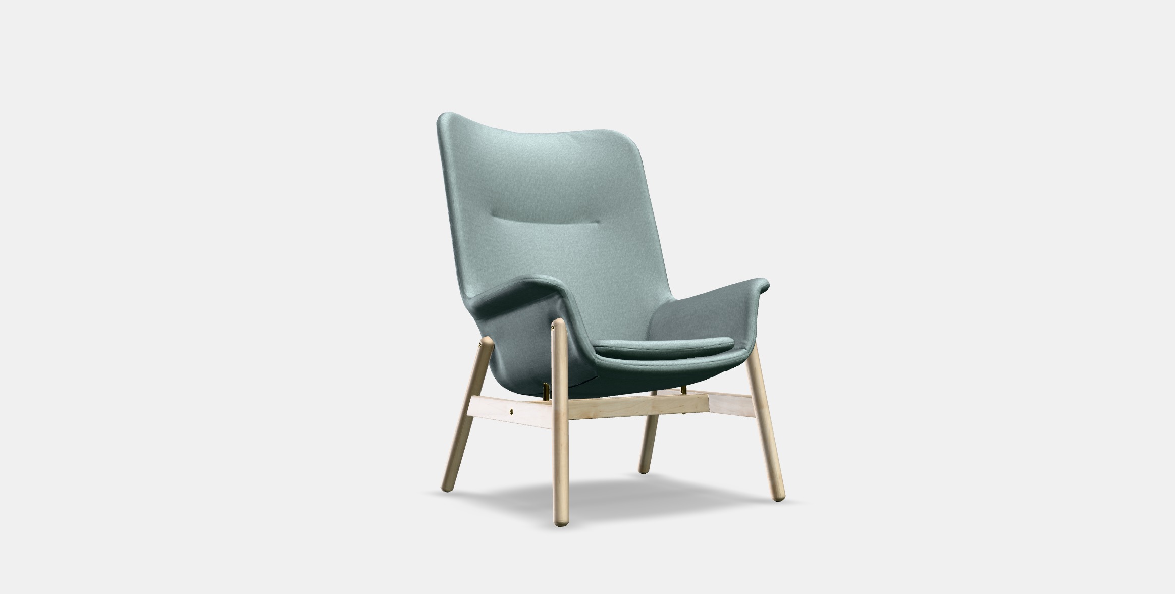 VEDBO High back armchair 1 Low-poly 3D model_2