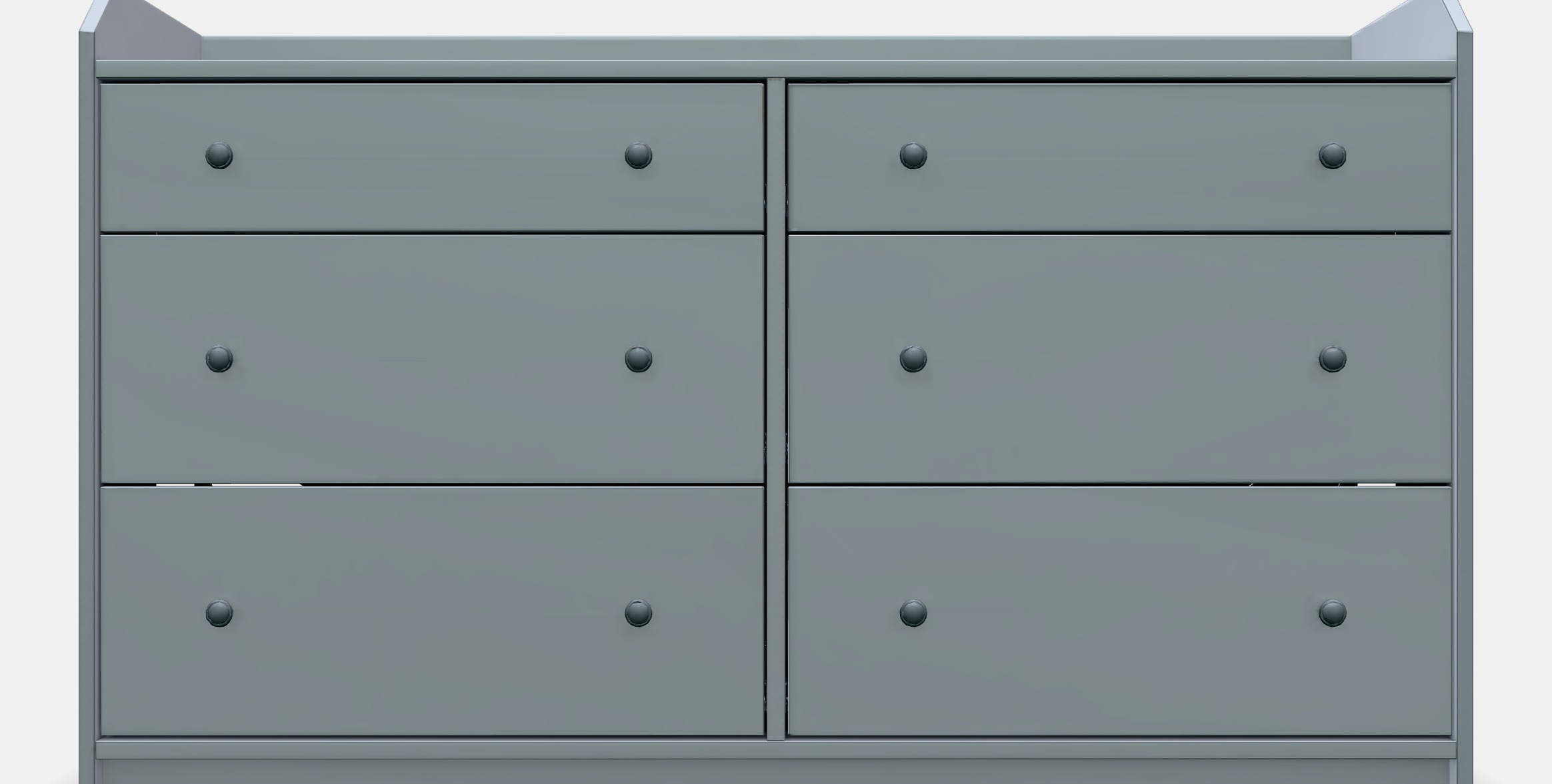 HAUGA Chest of 6 drawers Low-poly 3D model_11