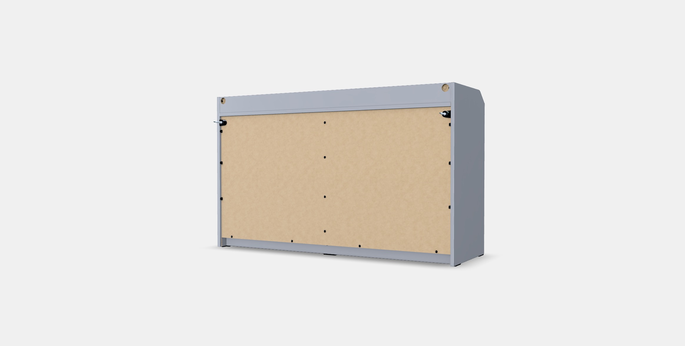 HAUGA Chest of 6 drawers Low-poly 3D model_4