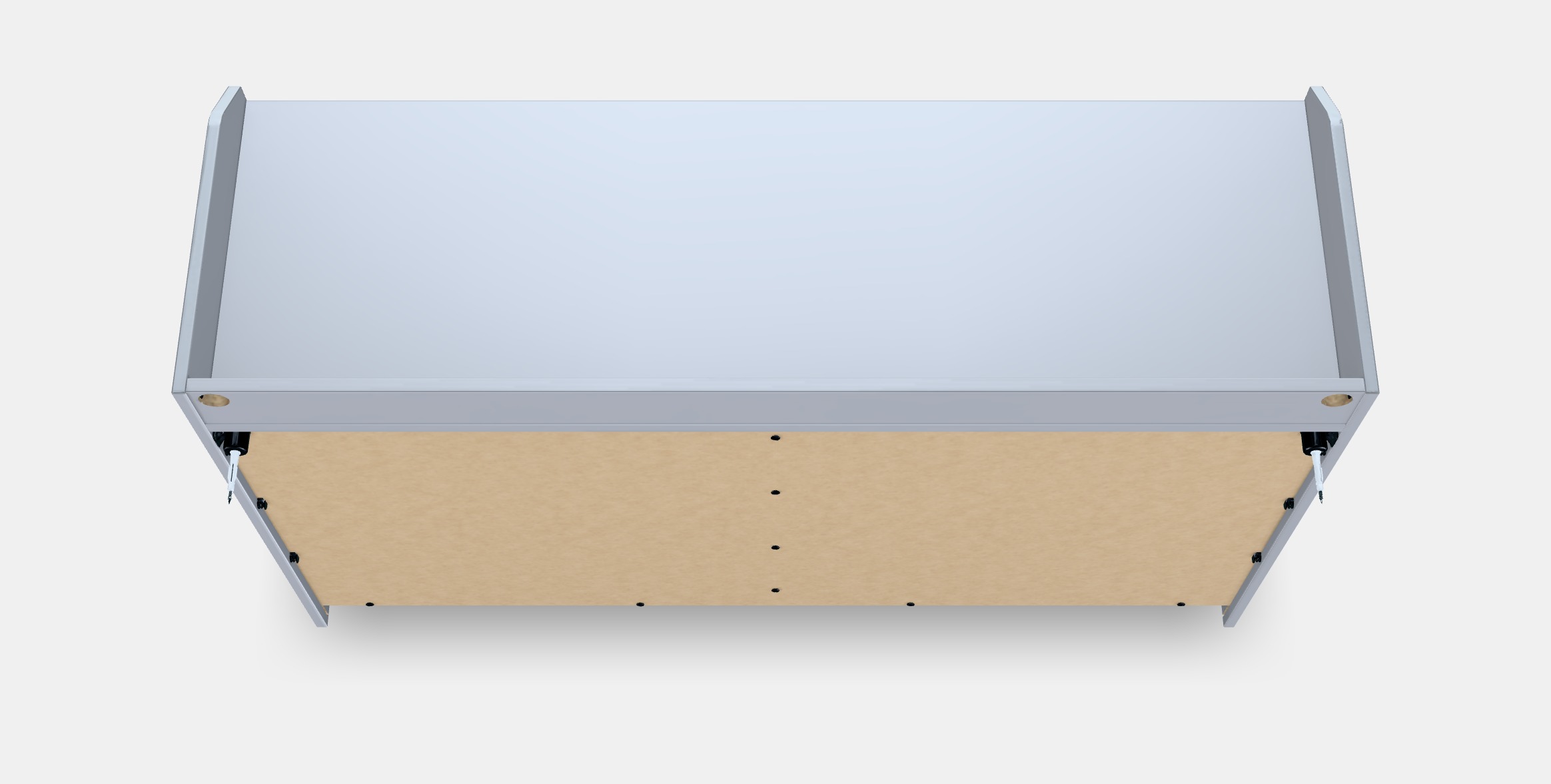 HAUGA Chest of 6 drawers Low-poly 3D model_3