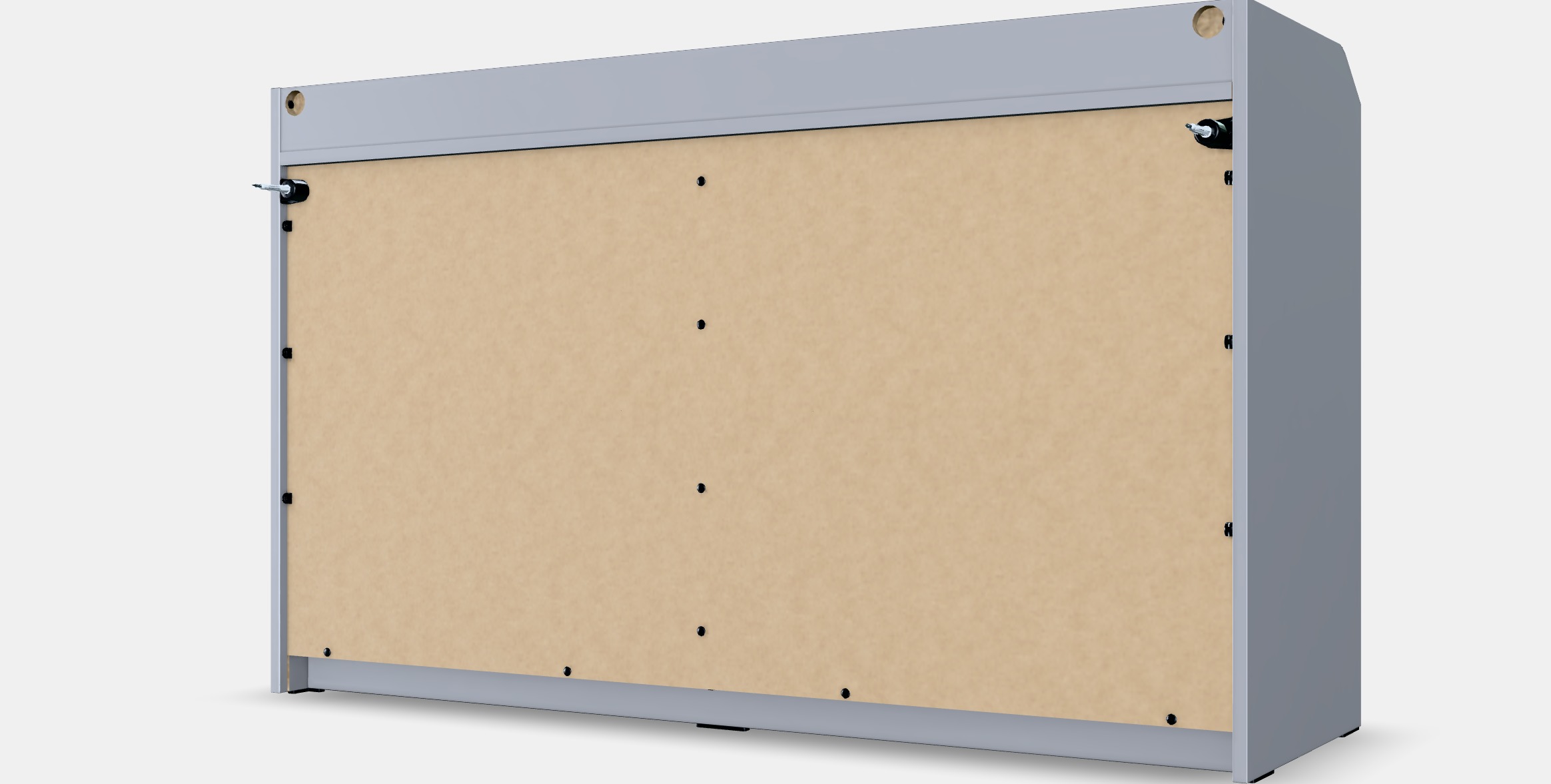 HAUGA Chest of 6 drawers Low-poly 3D model_5