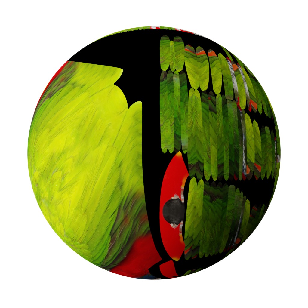 Yellow Bibbed Lory Parrot Bird Low-poly 3D model_14