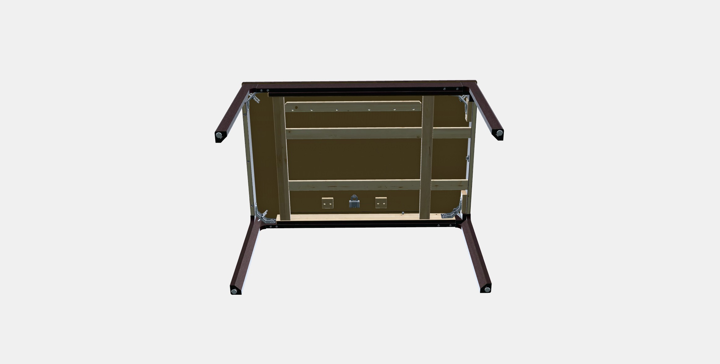 EKEDALEN Extendable table 4 Low-poly 3D model_5