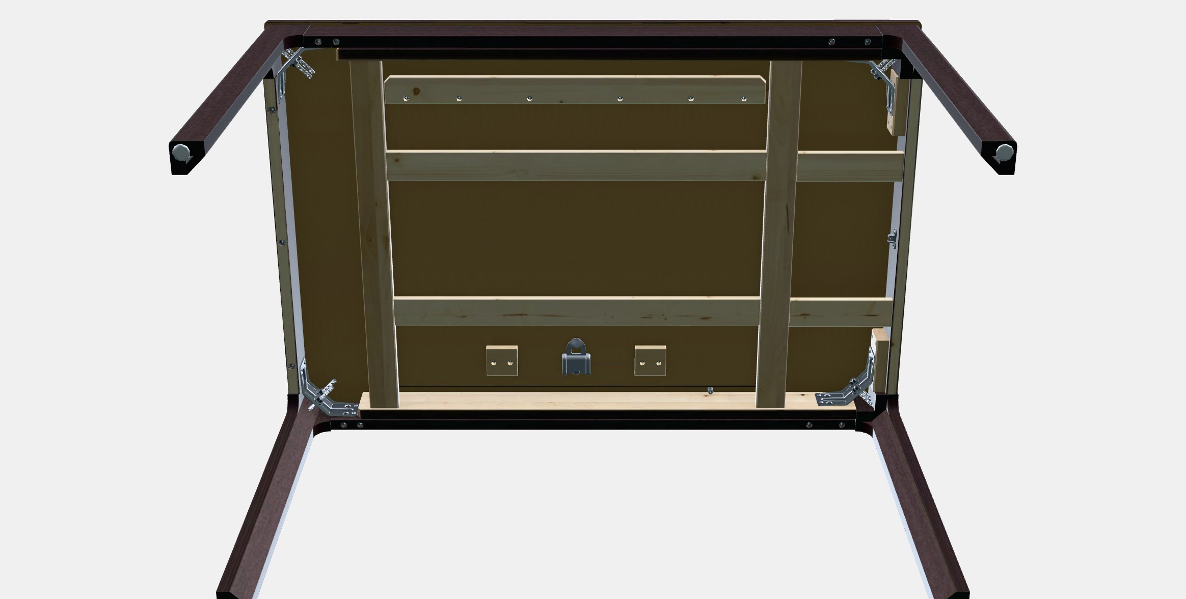 EKEDALEN Extendable table 4 Low-poly 3D model_12