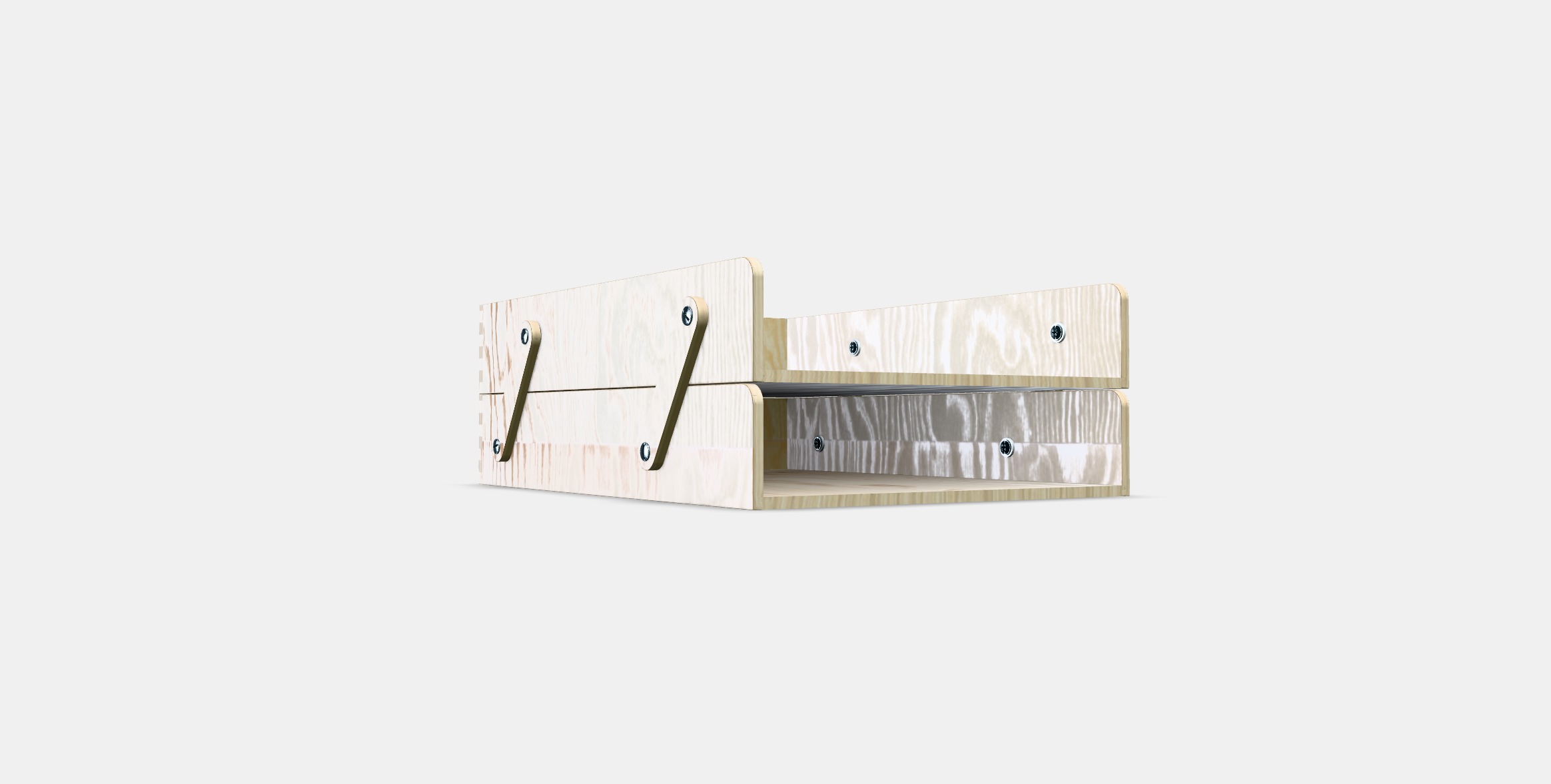 KLAMMEMACKA Letter tray Low-poly 3D model_2