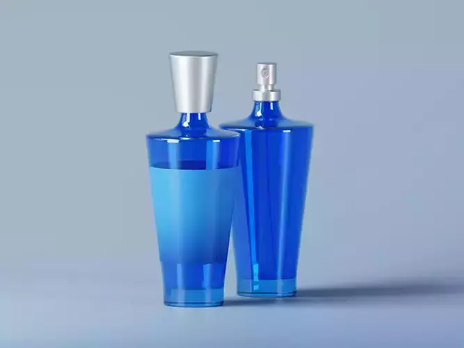 Blue Gin Perfume Bottle 3D Model