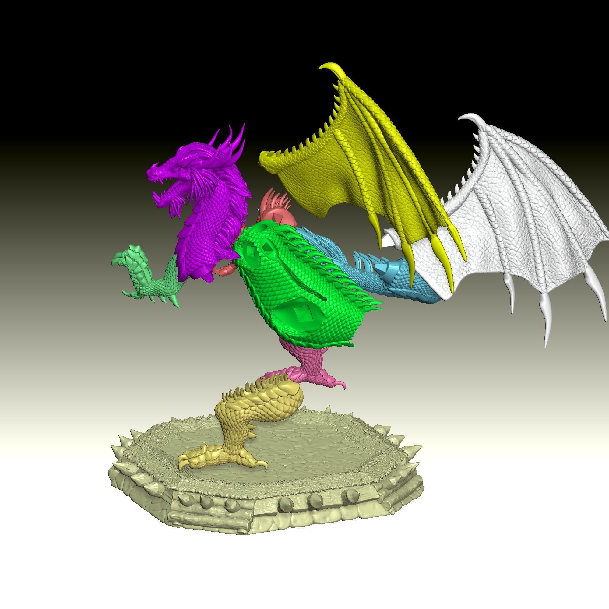 Heroes 3 Gold Dragon  3D print model_6