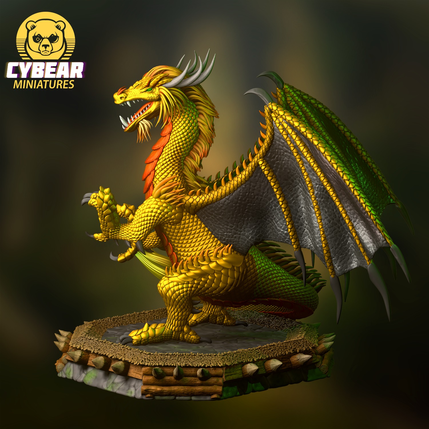 Heroes 3 Gold Dragon  3D print model_3