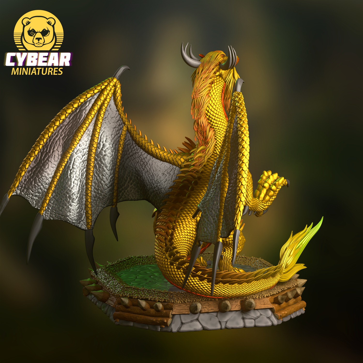 Heroes 3 Gold Dragon  3D print model_1