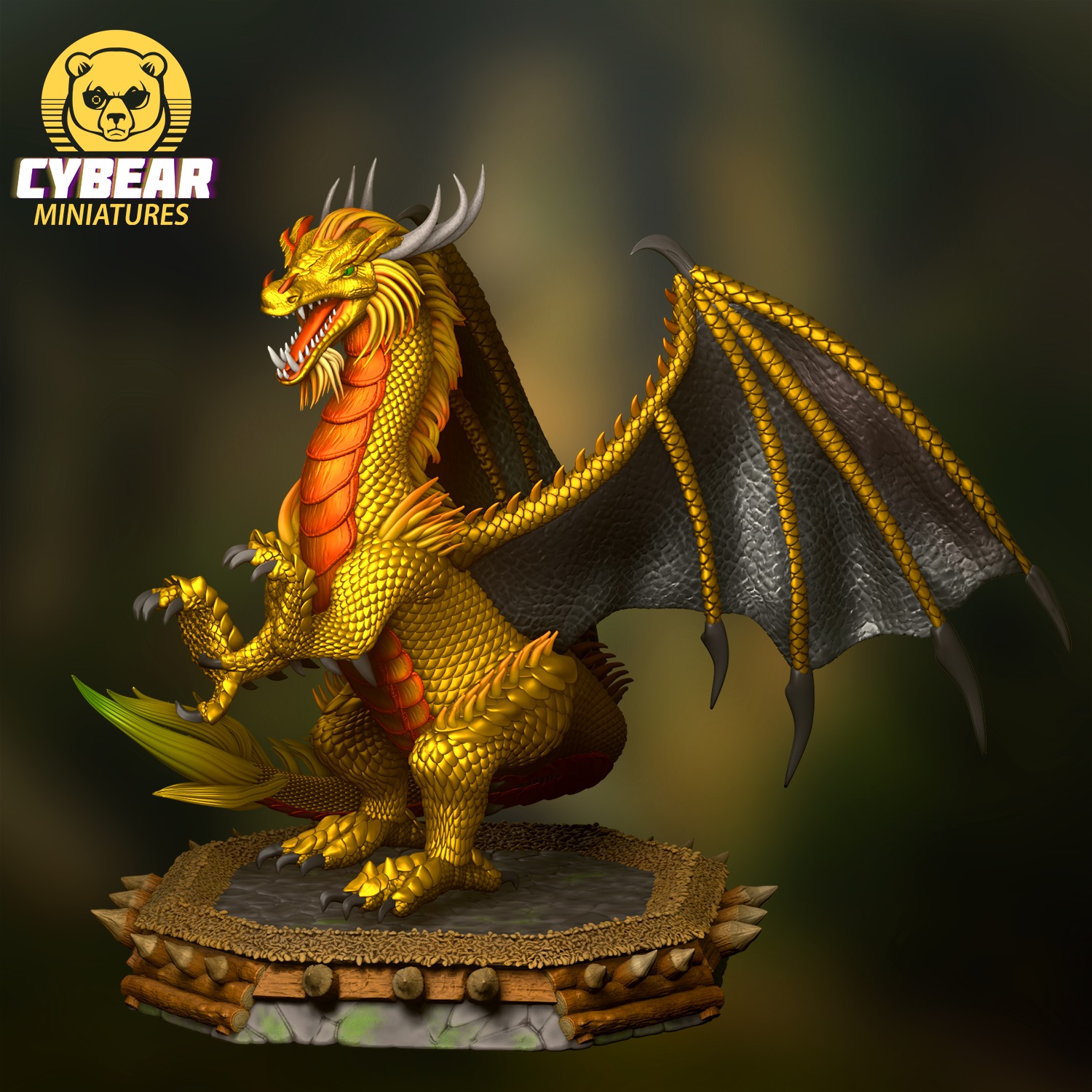 Heroes 3 Gold Dragon  3D print model_2