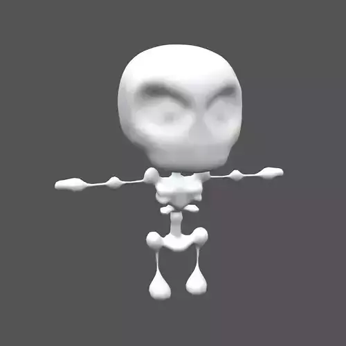 Cartoon Skeleton v1 001 Low-poly 3D model