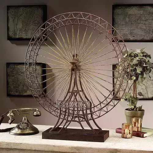 Bull Weathered Antique Brown The Grande Exposition Ferris Wheel  3D model