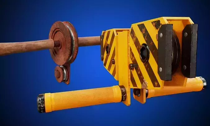 Zip line PBR low-poly game ready Low-poly 3D model