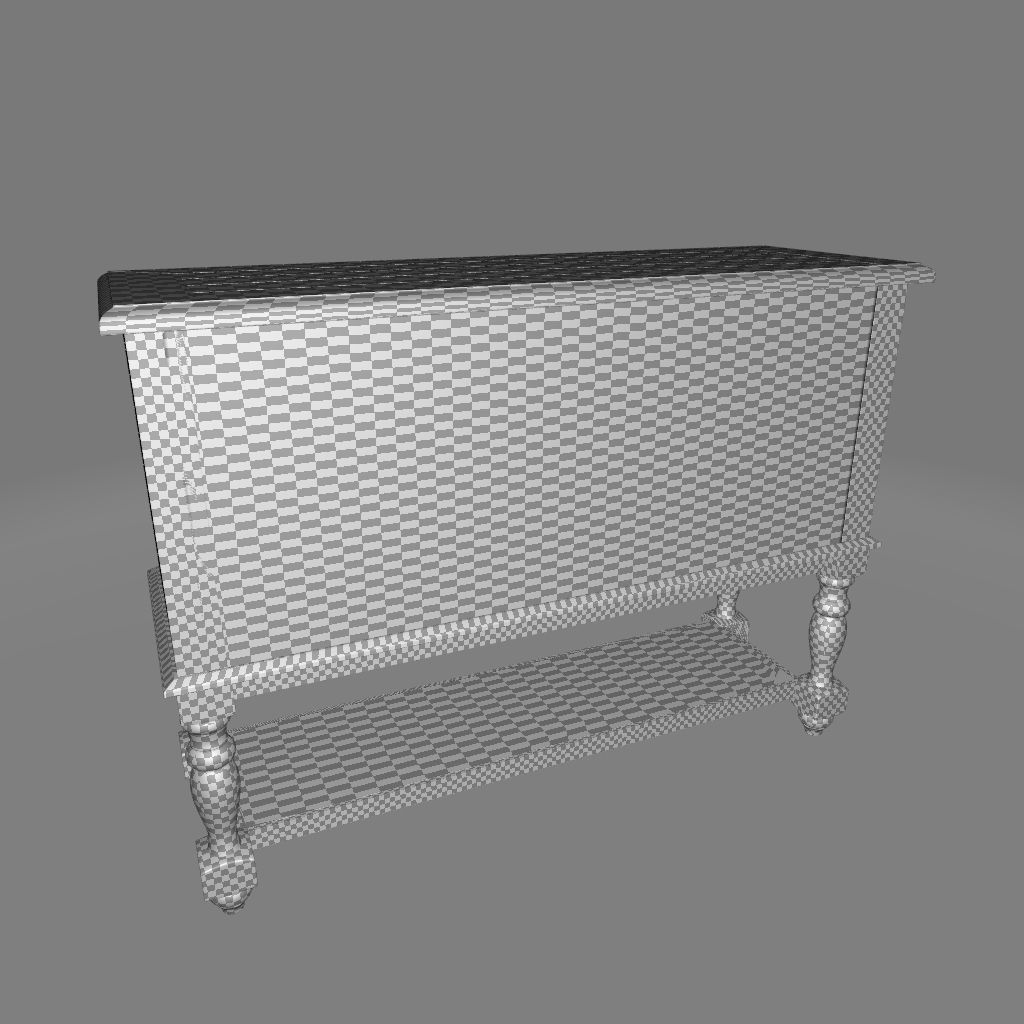 Bull Antique Oak Tanner Country Sideboard 3D model_7