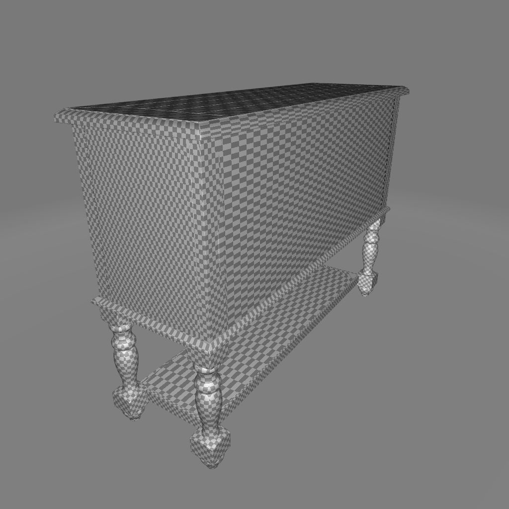 Bull Antique Oak Tanner Country Sideboard 3D model_6