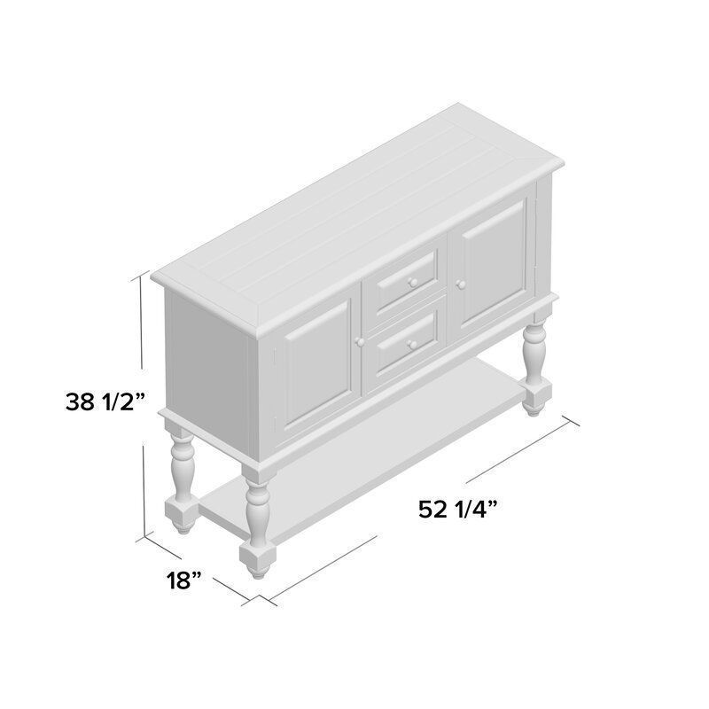 Bull Antique Oak Tanner Country Sideboard 3D model_1