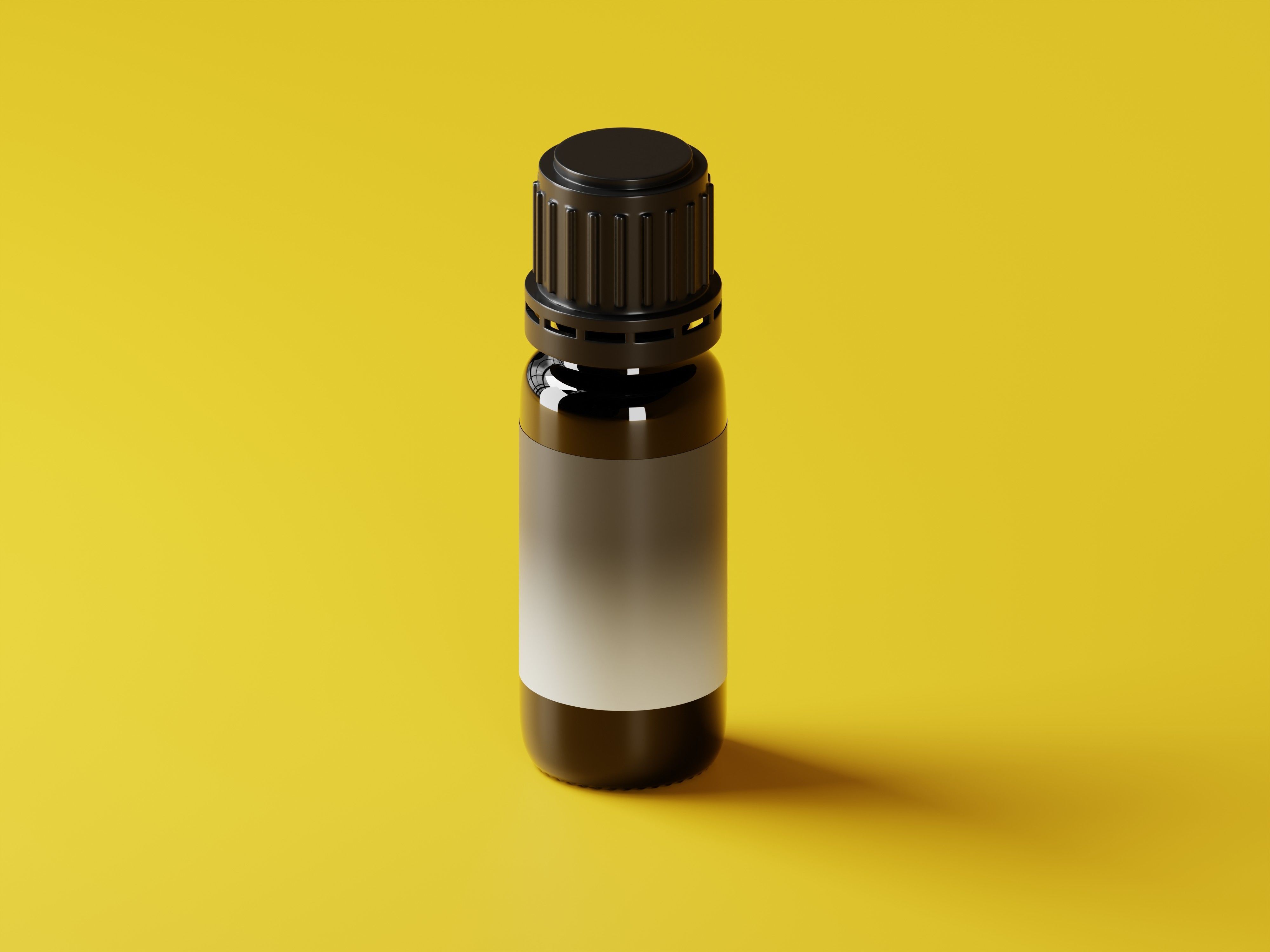 Cosmetic Glass Dropper Bottle 3D Model Low-poly 3D model_3