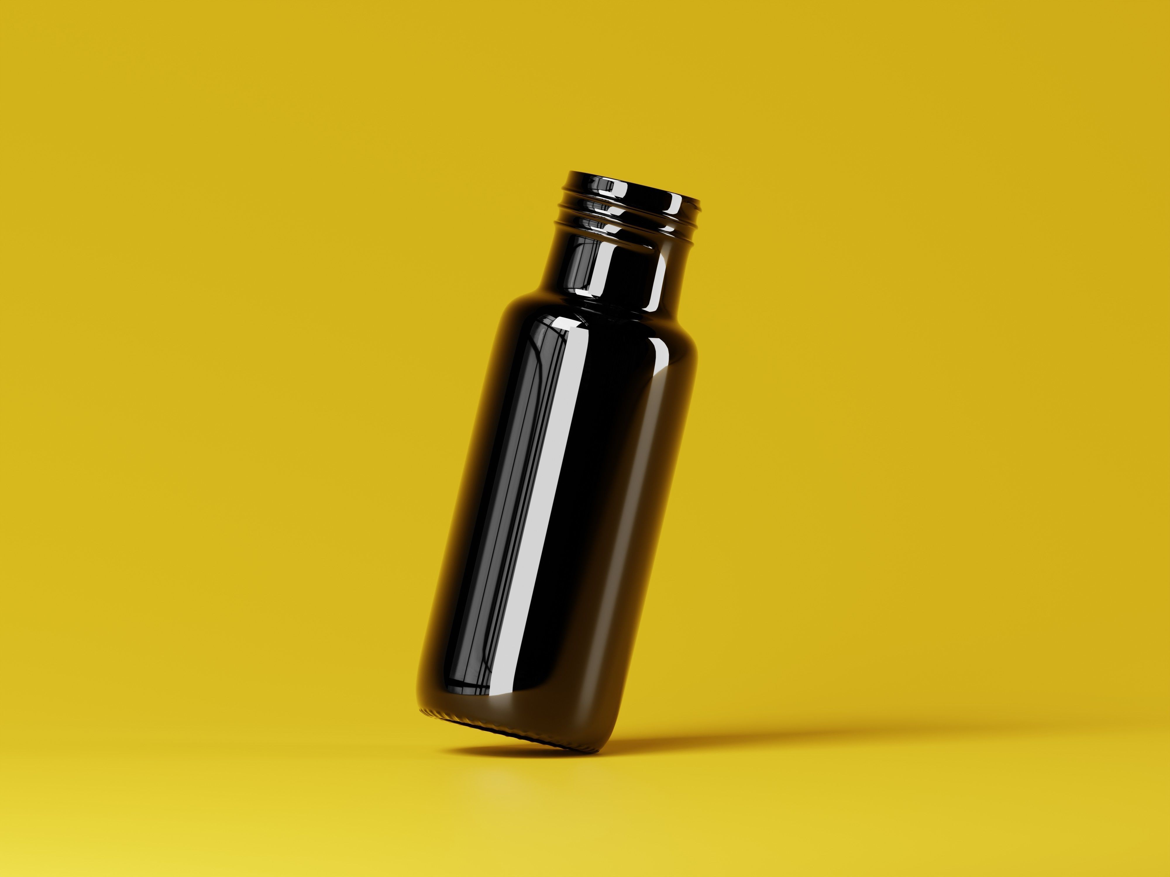 Cosmetic Glass Dropper Bottle 3D Model Low-poly 3D model_7